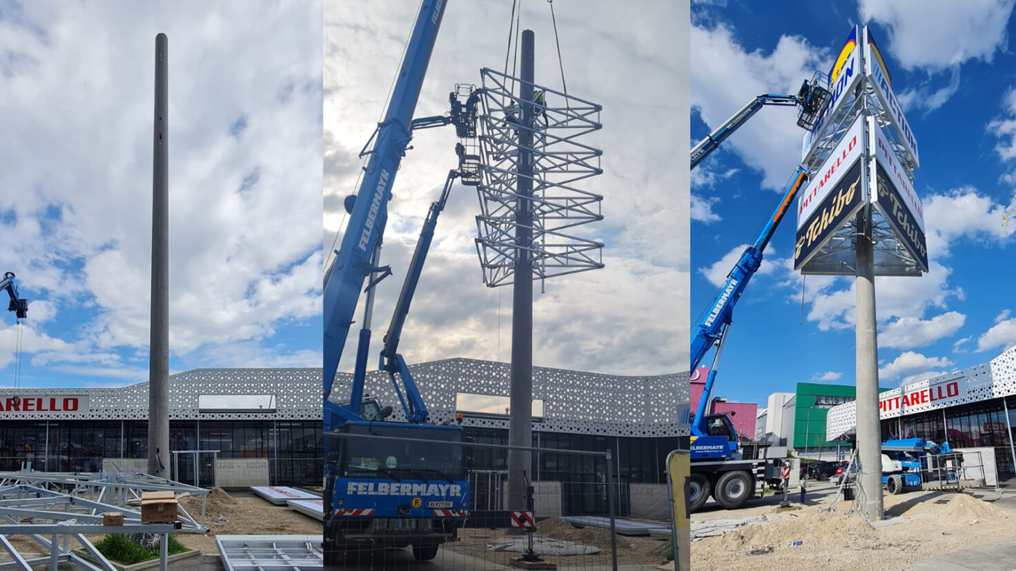 Vösendorf Nordring Turm Montage