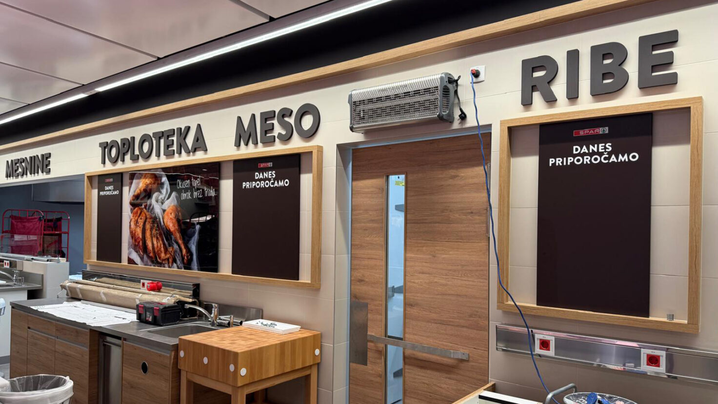 Beschriftung Feinkost-Abteilung