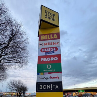 Fussl Stockerau Leuchtschild Am Pylon Nicht Leuchtend